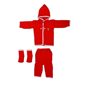 baby boy39s and baby girl39s sweater pyjama and booties 6-12 months red