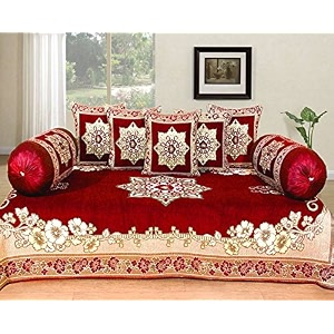 designer diwan set velvet covers combo 5 cushion covers 2 bolster cover multicolor multicolor_03