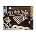 Designer Diwan Set Velvet Covers Combo 5 Cushion Covers 2 Bolster Cover, Multicolor (Multicolor_07)