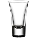 AK International rystal Glass Heavy Base Curved Shot Glass, 50 ml, Clear, 4 Piece