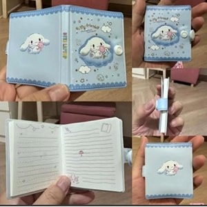 ak-store cartoon pocket diary with pen writing book for kids boys girls cartoon stationery set for students children birthday return gift 200 pages my friends