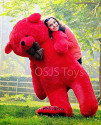 AK TOYS Teddy Bear 3 feet Stuffed Animals Plush Toy Doll for Girlfriend Children Pink (92 cm) - RED - 92 cm (Red) - 92 cm (Red) - 92 cm (Red)  - 90 cm