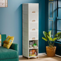 AK10ZONE 6 Layer Foldable Plastic Storage Cabinet with Doors Closet Divider