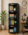 AK10ZONE Plastic Semi-Open Book Shelf
