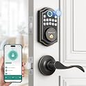 AkaGear DS10 Pro Fingerprint Keyless Entry Door Lock with Lever Handle Set