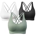 AKAMC Women39s Cross Back Sport BrasAdjustable Straps