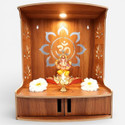 akashi Wooden Temple for Home Pooja Decorative Traditional Mandir Stand Solid Wood Home Temple