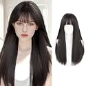 Long Straight Brown Hair Wig for Women | Natural Looking Glueless Heat Resistant Hairs | Perfect for Chemo Alopecia Parties Daily Use | Lightweight &amp; Comfortable | Includes Wigcap Comb