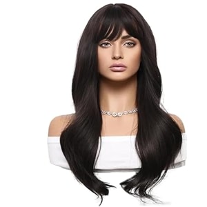 synthetic hair wig for women black  full head straight washable wigs  false hairs  cosplay hair replacement wigs  washable  includes wig cap amp comb