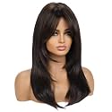 Hair Wig Middle Parting Brown | 24 Inches Long Straight Wig | Washable | Wigs For Birthday, Party, Wedding, Halloween & Cosplay| Washable | Includes Wig Cap & Comb