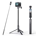 AKASO 47.2"/120cm Invisible Selfie Stick Tripod for 360 Action Camera