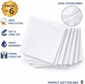 AKDC Cotton White Handkerchiefs Large Highly