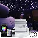 AKEPO Upgraded APP Twinkle Fiber Optic Lights kit with Music Mode for Star Ceiling Sky Light Car Home Use, RGBW Light Engine+Optical Fiber Cable 430pcs of 9.8ft/3m(0.03+0.04+0.06in)+28key Remote