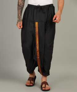 akeshavam embroidered striped solid men dhoti