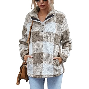AKEWEI Women Plus Size Sweatshirt Long Sleeve