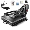 AKEYDIY 15" x 15" Heat Press Machine Slide Out, Rapid Heating for Sublimation, Even Heat Transfer & Accurate Temp Control, Ideal for T-Shirts, Vinyl & Fabric Craft Projects (Black Press 15x15)