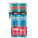 Akfix P645 Seam Sealer Automotive Beige (2x10.1 Oz.) - Urethane Autobody Seam Sealer Adhesive for Metal Joints, RV Roof Sealant, Sandable, Paintable, Fast Curing and Durable Bonding | Beige, 2 Pack