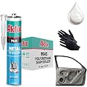 Akfix P645 Seam Sealer Automotive White (12x10.1 Oz.) - Urethane Autobody Seam Sealer Adhesive for Metal Joints, RV Roof Sealant, Sandable, Paintable, Fast Curing and Durable Bonding | White, 12 Pack
