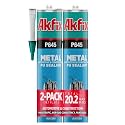 Akfix P645 Seam Sealer Automotive Black (2x10.1 Oz.) - Urethane Autobody Seam Sealer Adhesive for Metal Joints, RV Roof Sealant, Sandable, Paintable, Fast Curing and Durable Bonding | Black, 2 Pack
