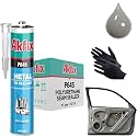 Akfix P645 Seam Sealer Automotive Gray (12x10.1 Oz.) - Urethane Autobody Seam Sealer Adhesive for Metal Joints, RV Roof Sealant, Sandable, Paintable, Fast Curing and Durable Bonding | Gray, 12 Pack