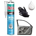 Akfix P645 Seam Sealer Automotive White (1x10.1 Oz.) - Urethane Autobody Seam Sealer Adhesive for Metal Joints, RV Roof Sealant, Sandable, Paintable, Fast Curing and Durable Bonding | White, 1 Pack