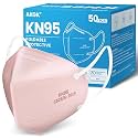 akgk KN95 Face Mask 50 PCS, Breathable Protection Masks, 5-Ply KN95 Pink Masks, Cup Dust Safety Masks