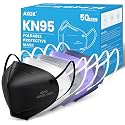 akgk KN95 Face Mask, Breathable Protection Masks, 5-Ply KN95 Multicolor Masks, Cup Dust Safety Masks 50 PCS(Black, White, Grey, Purple, Navy Blue)