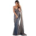 AKHILAM Women39s Chiffon Checkered Printed Saree With