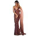 AKHILAM Women39s Chiffon Checkered Printed Saree With