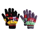 Akido Acrylic warm Woolen Winter knit cold weather fleece wool Gloves for Boys &amp; Girls, fits for 5-10 years