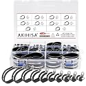 AKIHISA 126Pcs Kit 1/4"-1-3/4" 10Sizes Cable Clamps Kit, 304 Stainless Steel Conduit Clamps, for Cable, Pipe, Hose, Fuel Line, Metal Wire Cord Installation