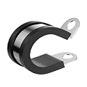 AKIHISA 12Pcs 1-1/2 Inch Cable Clamps, 304 Stainless Steel Conduit Clamps, for Cable, Pipe, Hose, Fuel Line, Metal Wire Cord Installation