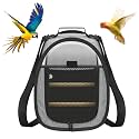 Akinerri Birds Travel Carrier, Small Bird Travel Bag, Transparent Breathable Travel Cage Bird Parrot Carrier, Include Perch and Bottom Tray