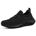Akk Non Slip Walking Shoes for Women - Slip on Sneakers Lightweight Fashion Casual Tennis Shoes AllBlack 10.5, Black