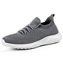 Akk Women's Walking Tennis Shoes - Slip On Memory Foam Lightweight Casual Sneakers for Gym Travel Work Darkgray Size 7.5, Grey