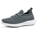 Akk Womens Sneakers Walking Shoes - Slip on Tennis Casual Athletic Memory Foam Lightweight Gym Work Shoe Dark Gray Size 6.5, Grey