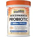 Vitalibre Akkermansia Muciniphila Probiotic, 2 Billion TFU, w/Natural Prebiotic Inulin, Naturally Increases GLP-1, Healthy Digestion & Metabolism, Probiotic Supplement for Women & Men, 60 Capsules