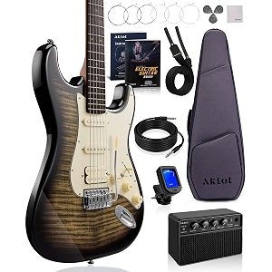 aklot electric guitar 39 beginner electric guitar kit with amp