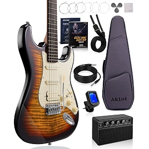 aklot electric guitar 39 beginner electric guitar kit with amp