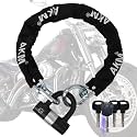 AKM Chain Lock 3-Foot Heavy Duty Bike Chain Lock Durable 12mm Thick Anti-Theft Bicycle Chain Lock with 4Keys Security 16mm U Lock for Bicycle,Moped,Scooter,Motorcycle