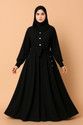 AKMMART Cotton Blend Solid Burqa (Black)