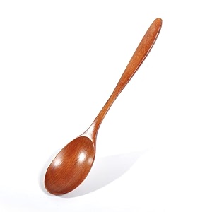 akoak 1 pack 71 inch long handle natural wooden spoon kitchen cooking dining soup tea honey coffee utensils tools soup teaspoons tableware brown
