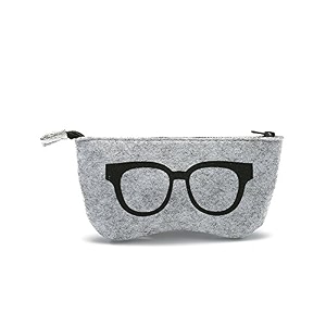 akoak 1 pack portable soft felt glasses bag eyewear pouch zippered case holder sunglasses protector box makeup pouch purse bag black