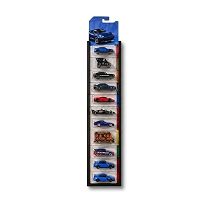 akrinity  10 car stand intended for carded hot wheels wall display stand mount  unlimited stackable  164 diecast car display shelf wall frame  compatible with carded hot wheels organizer