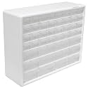 Akro-Mils AWS143630040G Wire Bin Shelving System with 9 Shelves and Green Shelf-Max Bins, 36-Inch x 14-Inch x 74-Inch, Chrome
