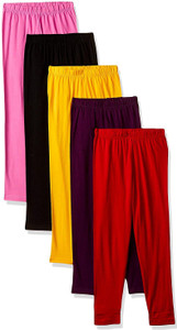 aksa clothing legging for girls multicolor pack of 5