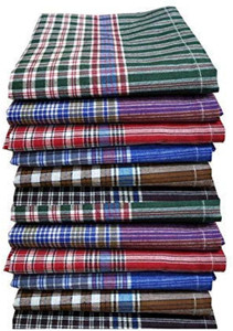 aksells multicolor mens cotton checks handkerchief 12 pieces multicolor handkerchief pack of 12