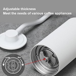 aksh manual coffee grinder manual coffee bean grinder coffee bean burr grinder small coffee grinder household kitchen grinder for home office and travelling