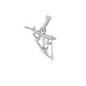 Akshat Sapphire 92.5% Pure Sterling Silver God Shree Ram Pendant for Kids & Woman - KD7343