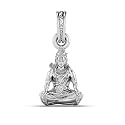 Akshat Sapphire 92.5% Pure Sterling Silver God Shiva Pendant for Kids & Woman - KD7265